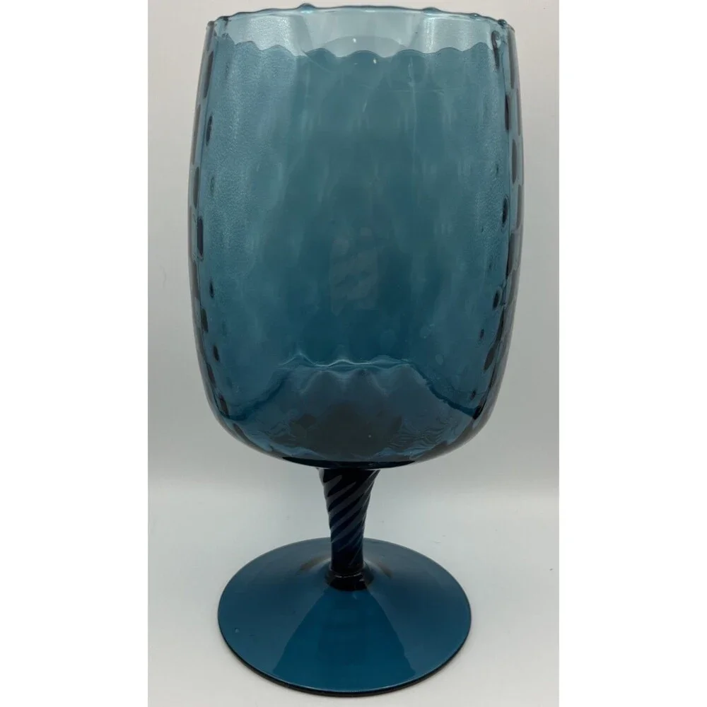 VNTG Empoli Blue Italian Tall Art Glass 10